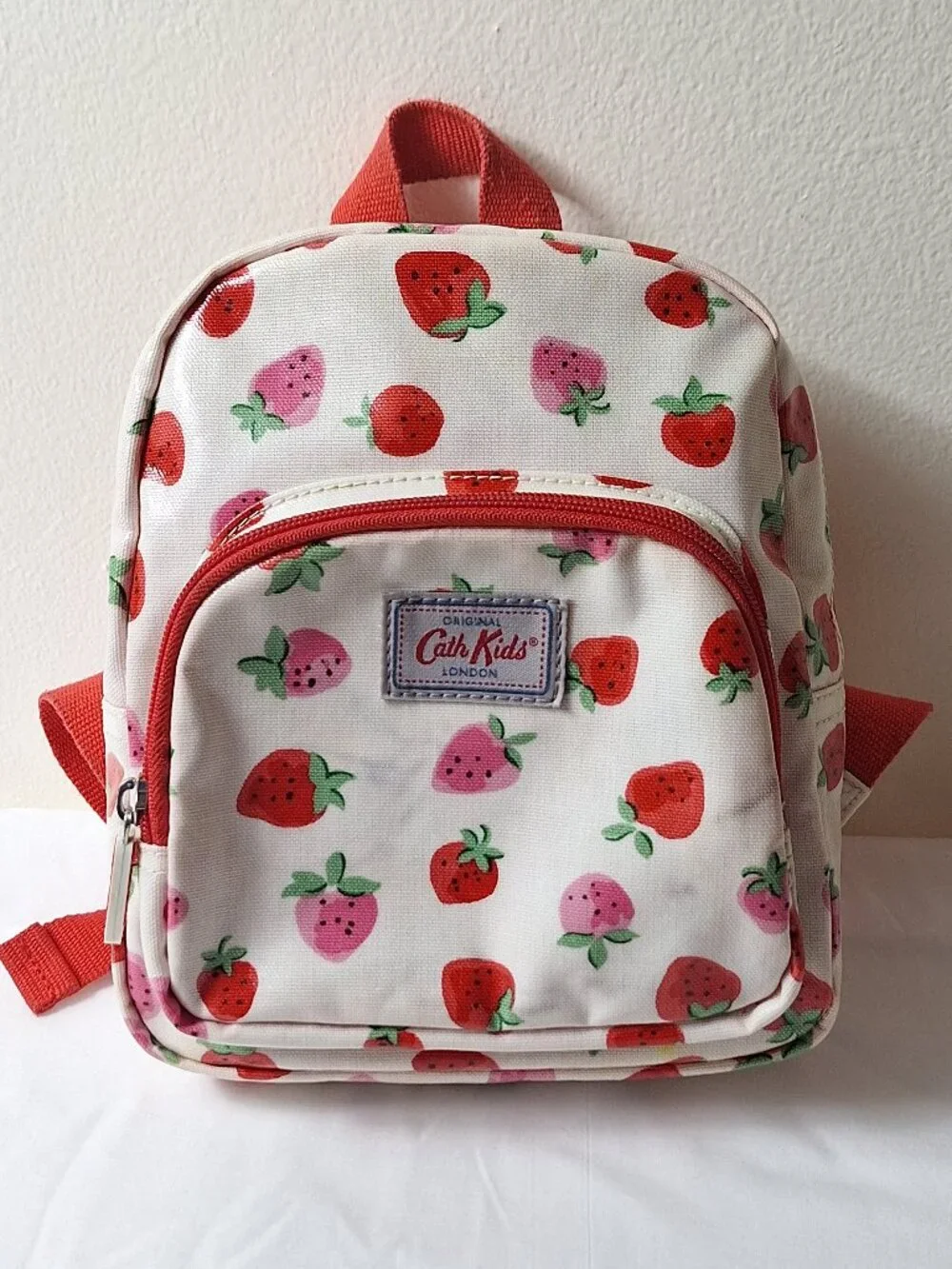 Cath Kidston Kids Strawberry Print Backpack in Red and Pink